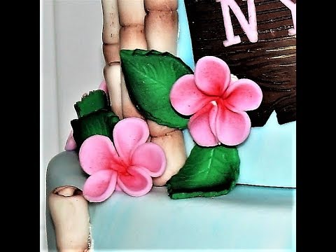 Cake decorating - how to make an Hawaiian plumeria flower Cake decorating - how to make an Hawaiian plumeria flower