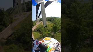 BASE jump 180’ Static line backflip (different angle)