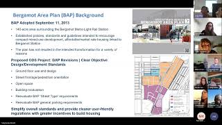 Bergamot Area Plan ODS Technical Working Group Session #1 March 21, 2024