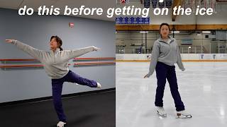 EASY beginner figure skater warm-up tutorial | follow-along explaining the exercises
