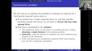 IQF Chapter 4 Part2 (Markowitz's Mean-variance portfolio optimization problem)