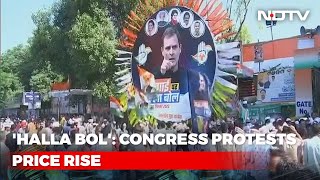 "Mehangai Par Halla Bol": Congress Rally Against Price Rise In Delhi Today