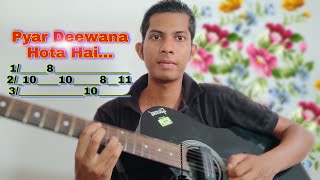Pyar Deewana hota hai | Kati Patang| Rajesh khanna| Easy Guitar Lesson| with lead