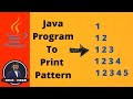 36 | Java Program To Print Left Side Triangle | Java Nested For Loop