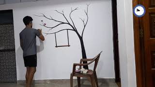 Tree wall painting ❤️✨