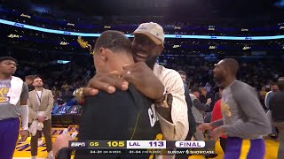 LeBron James & Stephen Curry Catch Up After Lakers Win