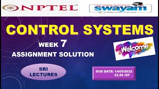 💥WEEK 7💥 🔥CONTROL SYSTEMS ASSIGNMENT ANSWER🔥