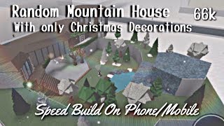 Bloxburg Random Mountain House Speed Build On Phone Mobile