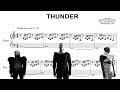 Imagine dragons - Thunder (easy piano sheet)
