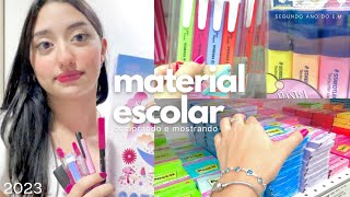 MEU MATERIAL ESCOLAR 2023! comprando e mostrando - segundo ano do ensino médio