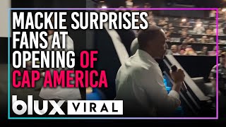 Anthony Mackie Surprises Fans at Opening Screening of Captain America: Brave New World 🎬🇺🇸 | #blux