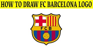 fc Barcelona logo drawing l Barcelona draw  how to draw football logo easy   बार्सिलोना लोगो ड्राइंग
