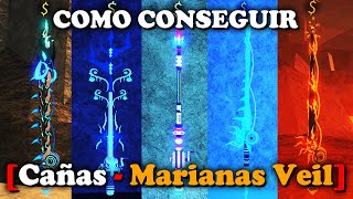 como conseguir TODAS las CAÑAS de MARIANAS VEIL en FISCH ROBLOX