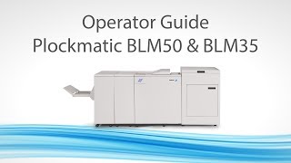 Plockmatic BLM50 / BLM35 Operator Guide