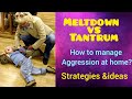 What are tantrum and meltdown in kids?How to manage aggression at home?