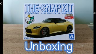 Aoshima Nissan Fairlady Z - 1:32 snapkit - UNBOXING