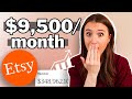 HOW I MAKE $9,500 PER MONTH ON ETSY 💰 | How to make money online | Work from home in 2024