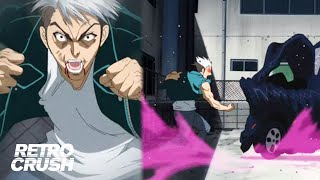 Just casually punches a car | Bunshichi from Tenjho Tenge (2004)