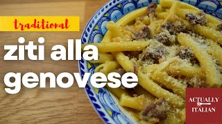 Ziti alla genovese: A rich beef and onion sauce from Naples, Italy