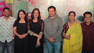 Subodh Bhave With Tejashree Pradhan Cast and Crew of Hashtag Tadev Lagnam at Special Screening