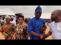 LIZZY ANJORIN AND HUSBAND ARRIVAL AT OBA OGUNMEHIN GBADEWOLU OF IBEJU’S CORONATION ANNIVERSARY