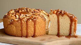 海鹽焦糖核桃戚風蛋糕 Sea Salt Caramel Walnut Chiffon Cake | 海鹽焦糖醬製作方法