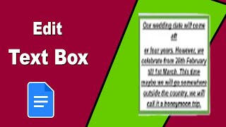 How to Add Edit Text Box in Google Docs