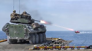 US Marines’ LAV-25 Demolish Targets From Amphibious Ship in Middle of the Ocean