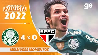 PALMEIRAS 4 x 0 SÃO PAULO | MELHORES MOMENTOS | FINAL PAULISTA 2022 | ge.globo