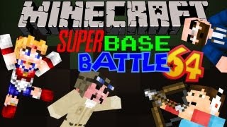 Minecraft Team PvP: Super Base Battle 64 (VS Zack \u0026 Ben)