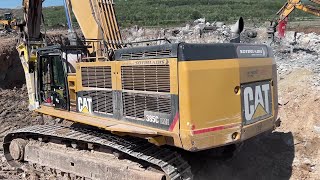 Caterpillar 385C Working With Huge Atlas Copco HB10000 Hydraulic Breaker - Sotiriadis/Labrianidis