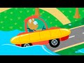 Amphibious Car Edventure | Meow Meow Kitty and magic garage | Kids songs and cartoon