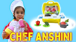 Ashu and KatyCutie play with Chef Anshini and cook food