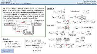 Sistema de tubería en Paralelo. Ejercicio 4.