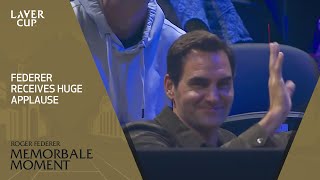 Roger Federer Gets Huge Cheer from Crowd! | Laver Cup 2023