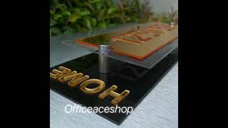 Modern Acrylic House Number Sign ป้ายบ้านเลขที่ 2 ชั้น สไตล์โมเดิร์น ป้ายบ้าน ป้ายข้อความ