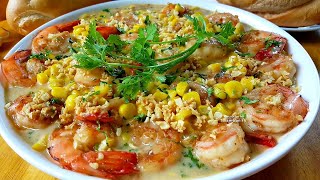 TÔM SỐT BƠ TỎI vị béo ngọt thơm cách nấu dễ hợp đãi tiệc gia đình rất ngon |Nhamtran FV