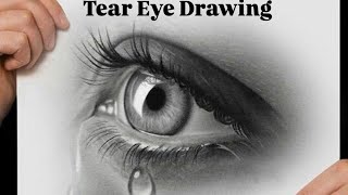 How to Draw a Realistic Tear Eye | Emotional Charcoal Drawing Tutorial