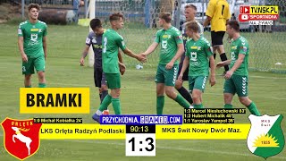 tv.nsk.pl [bramki] LKS Orlęta Radzyń Podlaski - MKS Świt Nowy Dwór Maz. 1:3 (1:1) 2022-07-23 g.12:15