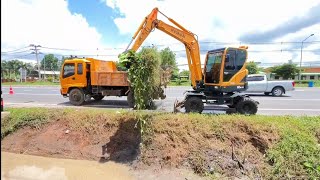 Hyundai W60-9s Try to demolish weeds and artifacts.