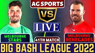 Live Melbourne Stars vs Melbourne Renegades | MLR vs MLS Live 41th T20 Match Big Bash League 2022-23