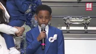 Nipsey hussle son pays tribute to his father at his funeral