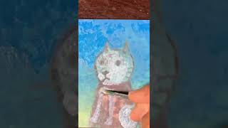 猫の絵を描いてみた　#タイムラプス　#猫　#絵画　#絵の具　#筆　#イラスト　#絵　#painting  #cat  #timelapse