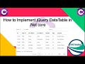 jQuery DataTable in Asp.Net Core  || jQuery DataTable in MVC #datatable #jquery #biharideveloper