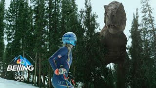 Mikaela Shiffrin Skis Faster Than A DINOSAUR! | NBC Sports