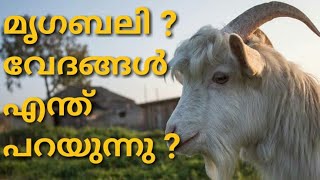 ഭക്ഷണത്തിന് വേണ്ടി മൃഗങ്ങളെ അറുക്കാമോ? വേദങ്ങൾ എന്ത് പറയുന്നു?