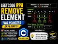 LeetCode 27: Remove Element | Two Pointers Explained | Optimal C++ Solution