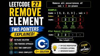 LeetCode 27: Remove Element | Two Pointers Explained | Optimal C++ Solution