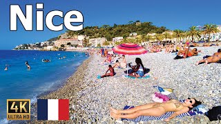 Nice, France 4K Walk - Beach, Promenade, Scenic Viewpoints, and Old Town 🇫🇷