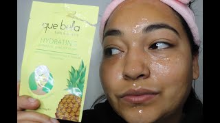 QUE BELLA HYDERATING PINEAPPLE PEEL OFF MASK  #vlomas6|MARIA'S MOMMY LIFE